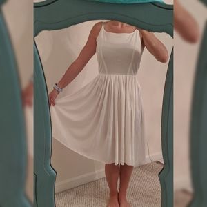White vintage silky dress